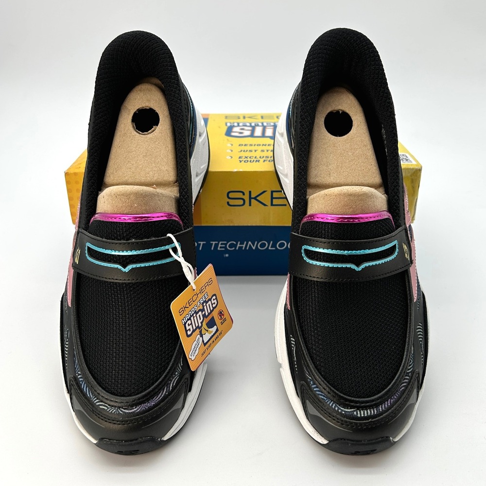 Skechers Slip-ins Stamina Sport Chrome Muse Womens Sneakers Sz. 9 Black Pink NEW - Picture 3 of 7